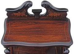 Antique Quality Victorian Rosewood Perdonium Bedside Table Cabinet Coal Box