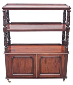 Antique Victorian 19th Century Carved Buffet Serving Table Side Occasional