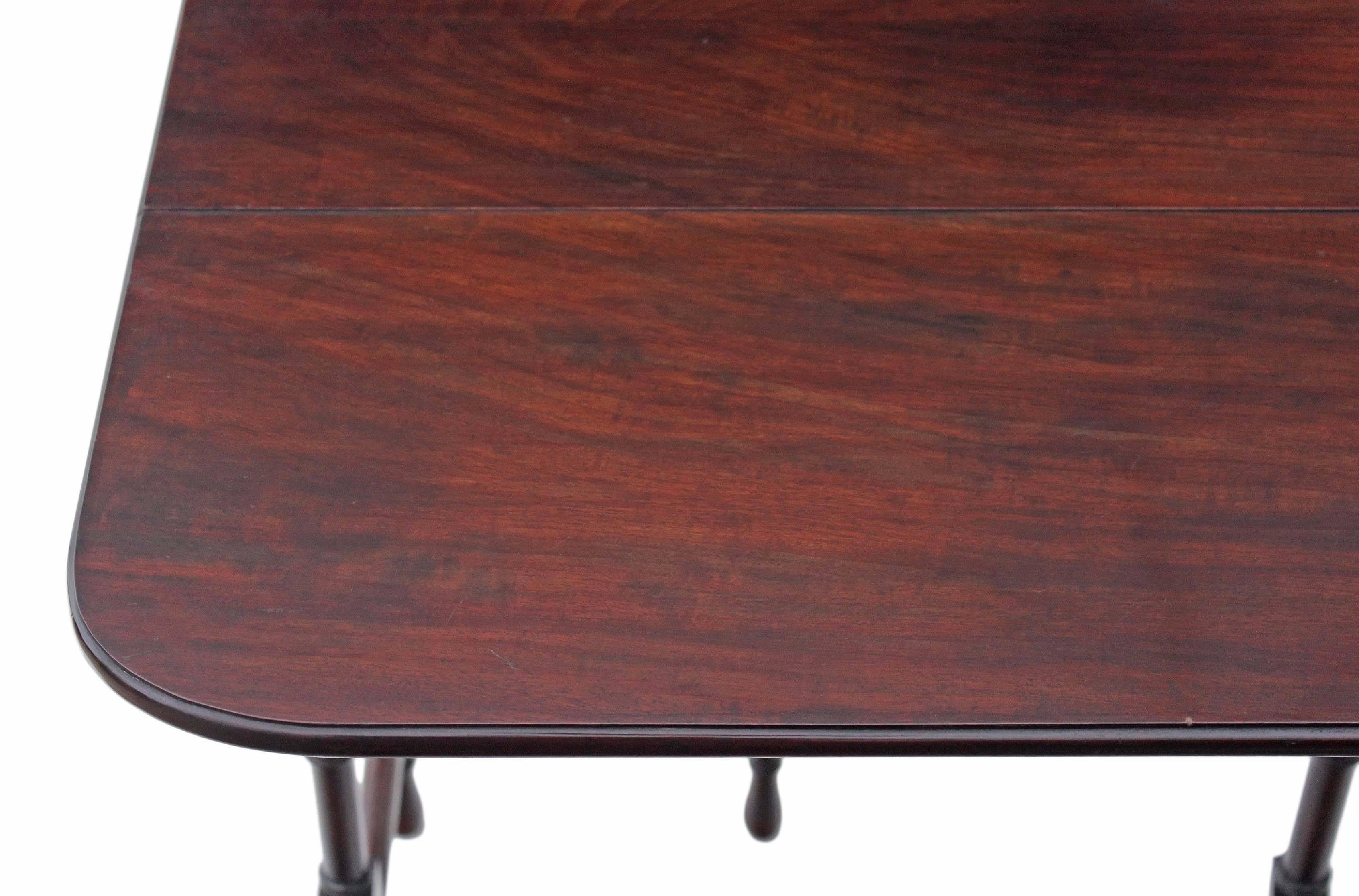 British Antique Quality Mahogany Spider Sutherland Side Occasional Tea Table For Sale