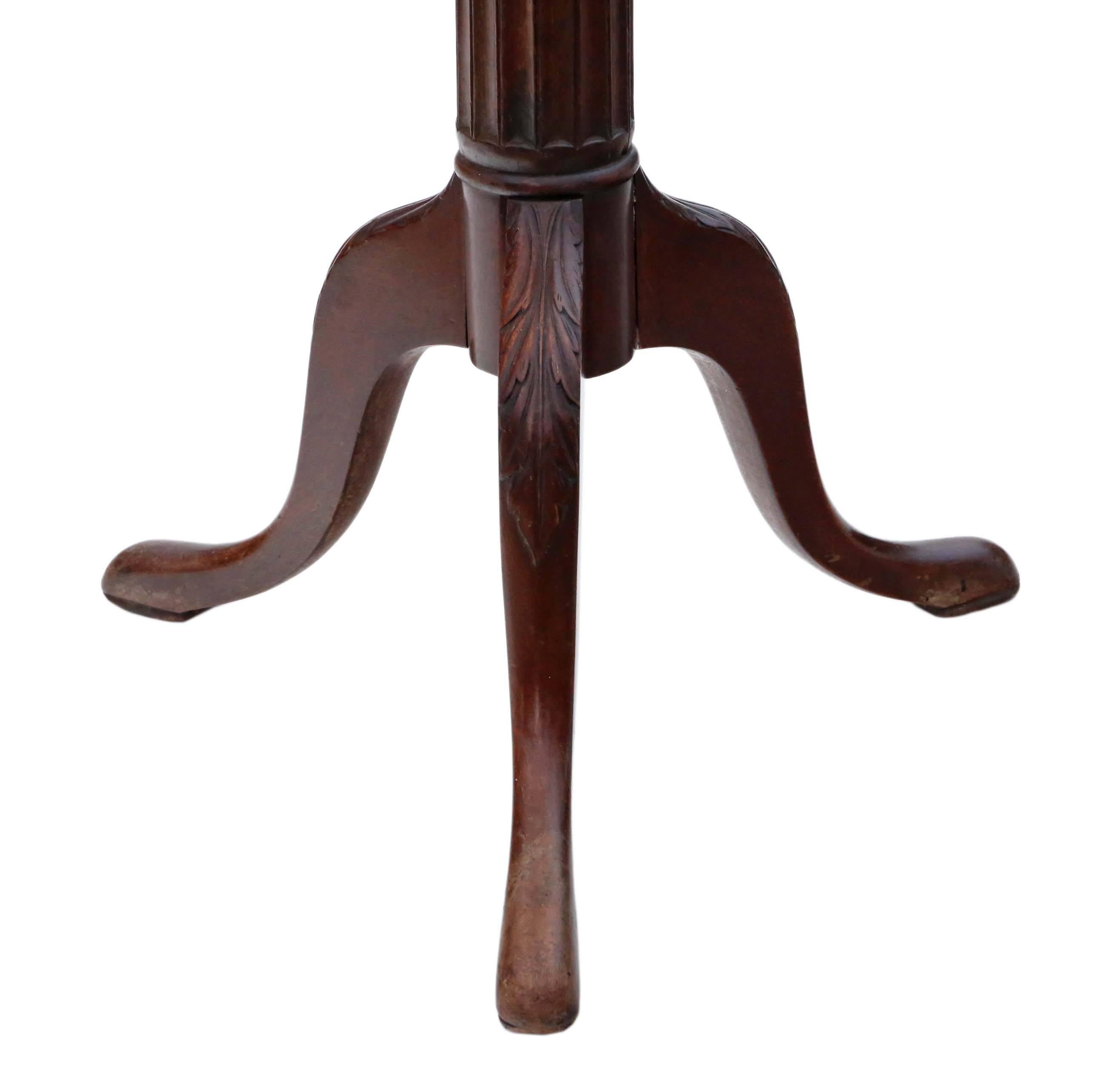 Antique Mahogany Torchiere Jardinière Pedestal Stand Plant Table In Good Condition For Sale In Wisbech, Walton Wisbech