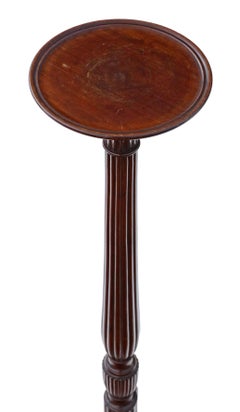 Antique Mahogany Torchiere Jardinière Pedestal Stand Plant Table