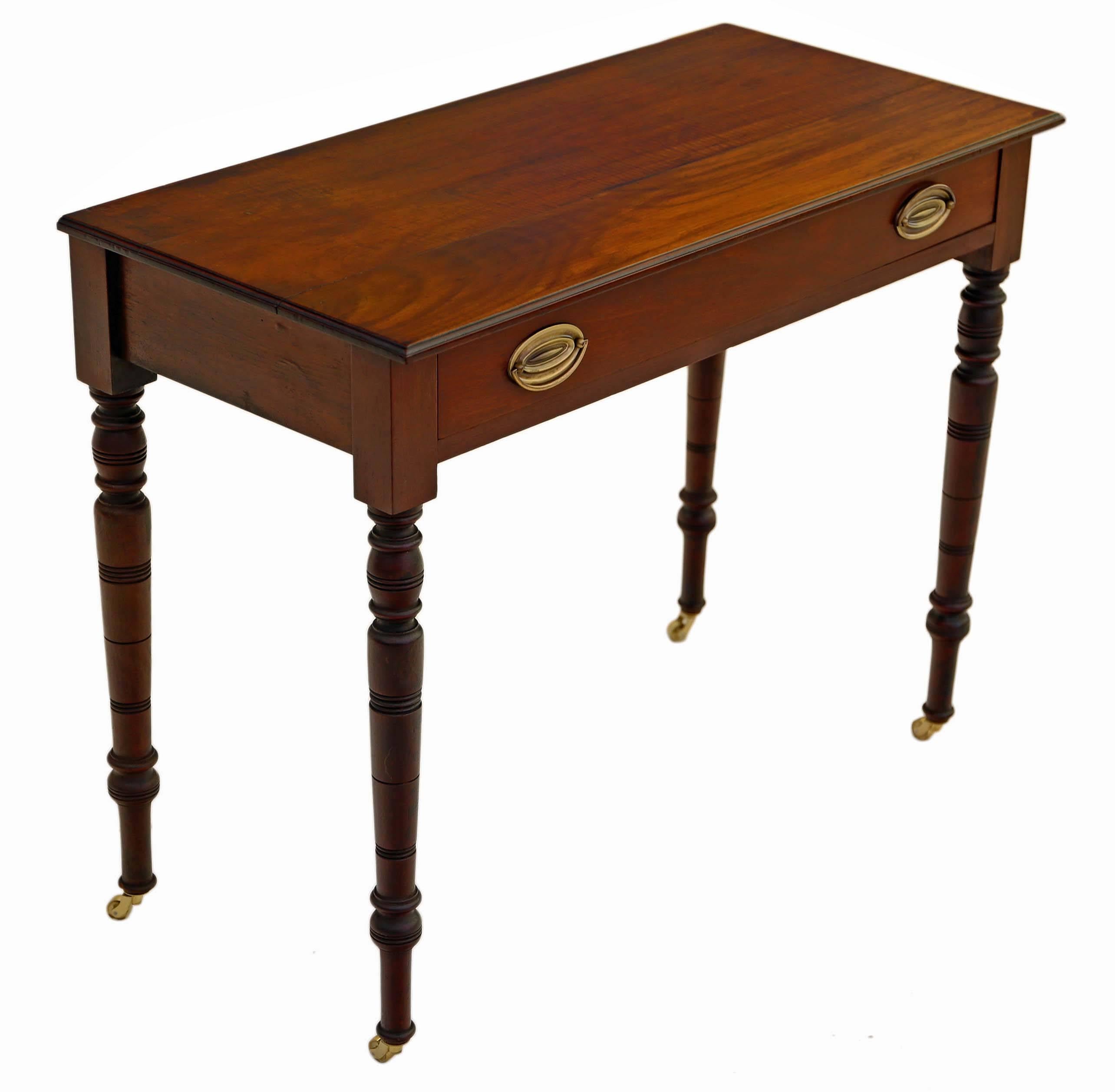 British Antique Victorian circa 1900 Walnut Side Writing Occasional Table Desk For Sale