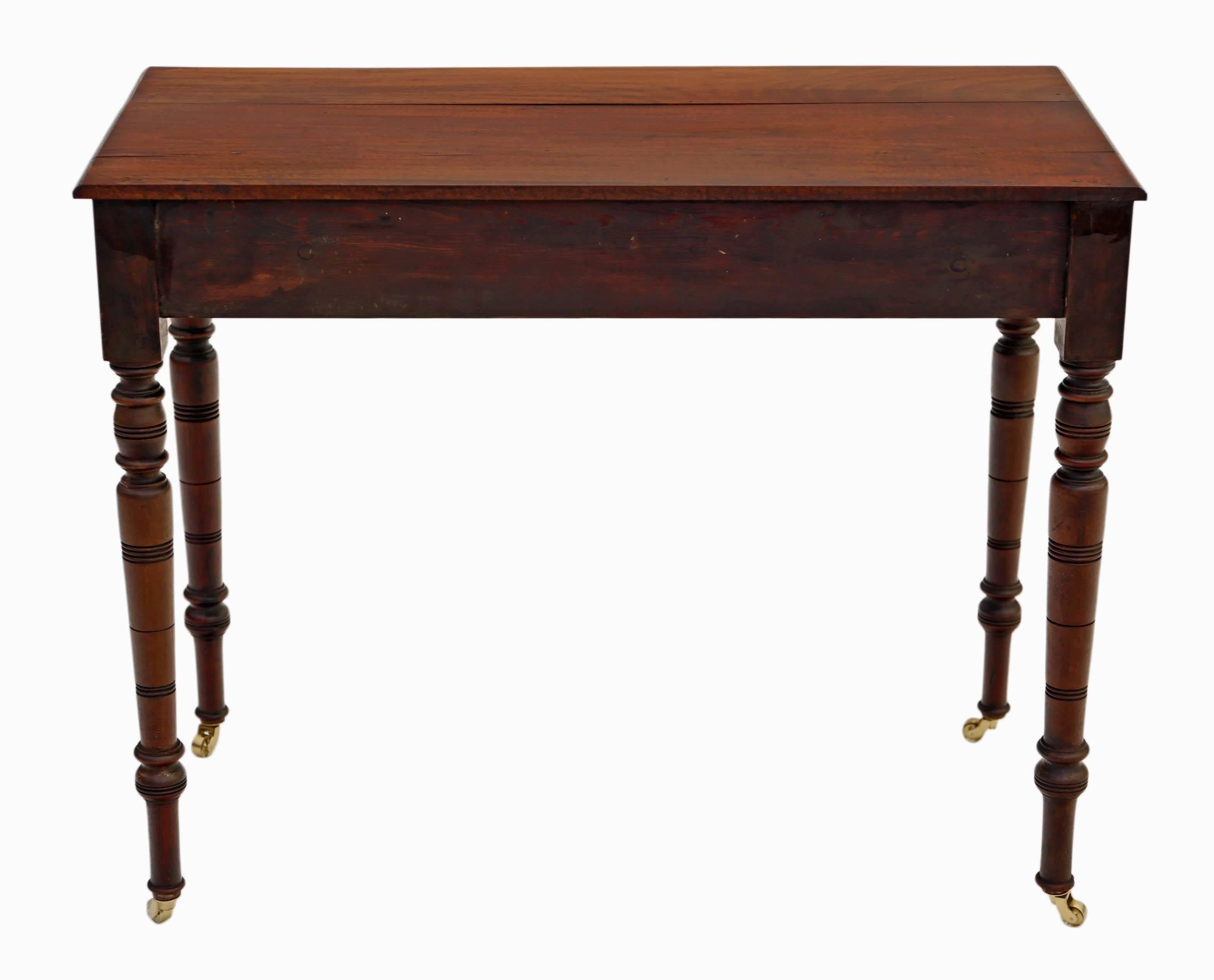 Antique Victorian circa 1900 Walnut Side Writing Occasional Table Desk For Sale 5