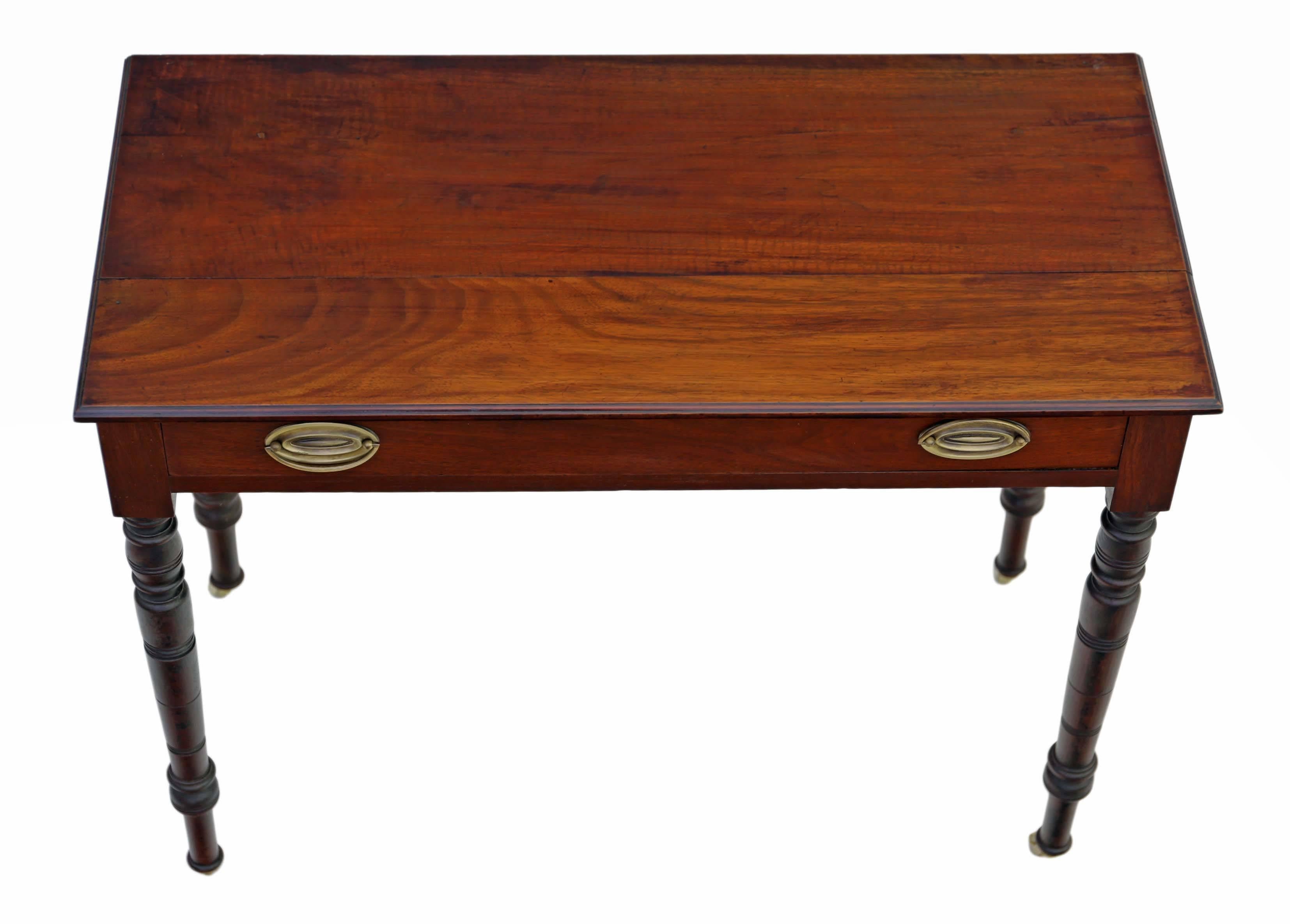 Early 20th Century Antique Victorian circa 1900 Walnut Side Writing Occasional Table Desk For Sale