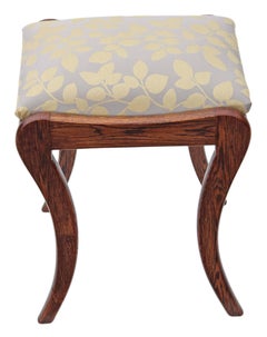 Antique Victorian/Early 20th Century Oak Dressing Table Stool Window Seat Chair