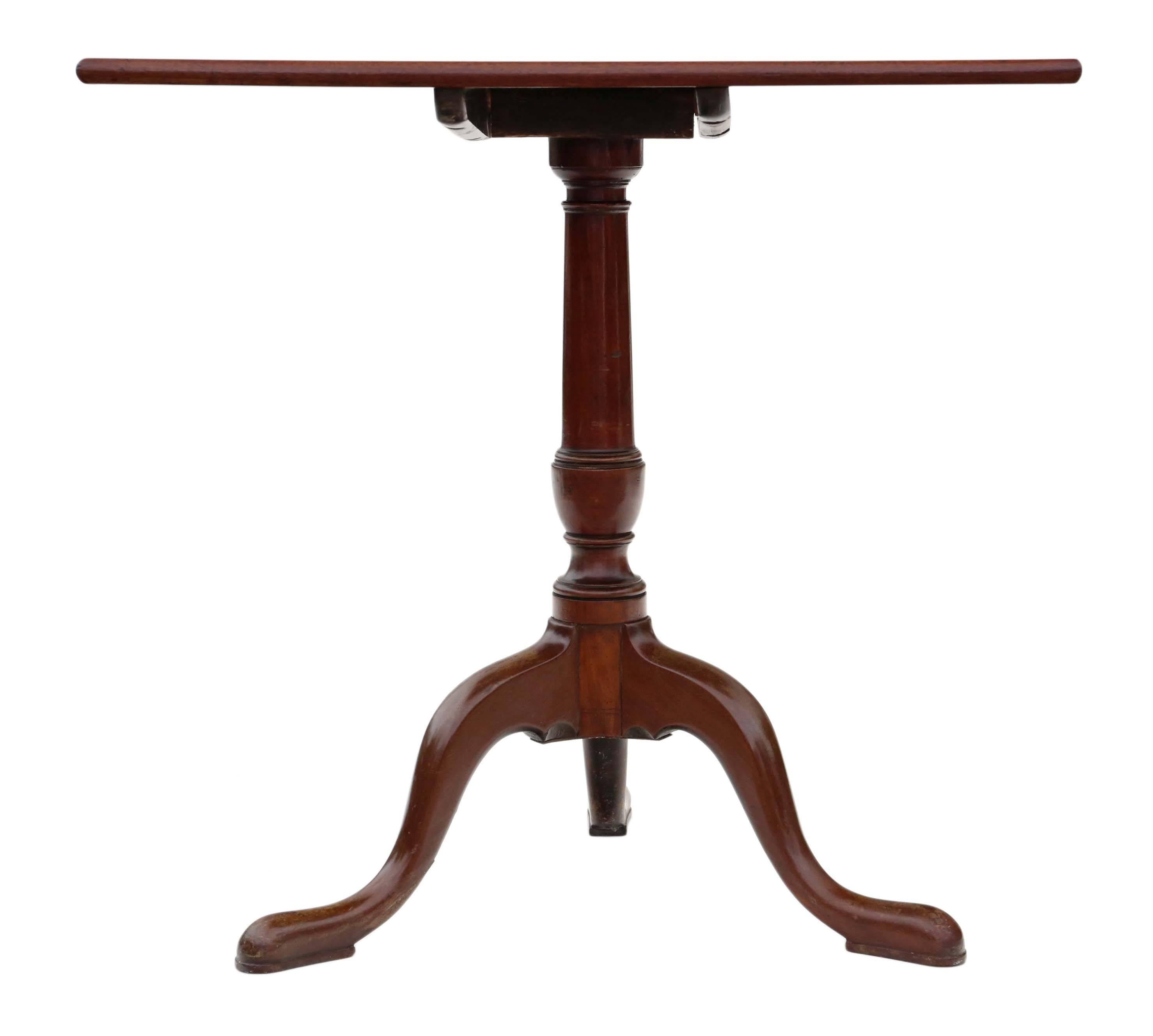 Antique Georgian circa 1820 Mahogany Tilt-Top Supper Table Side Wine In Good Condition For Sale In Wisbech, Walton Wisbech