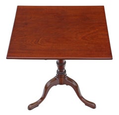 Antique Georgian circa 1820 Mahogany Tilt-Top Supper Table Side Wine