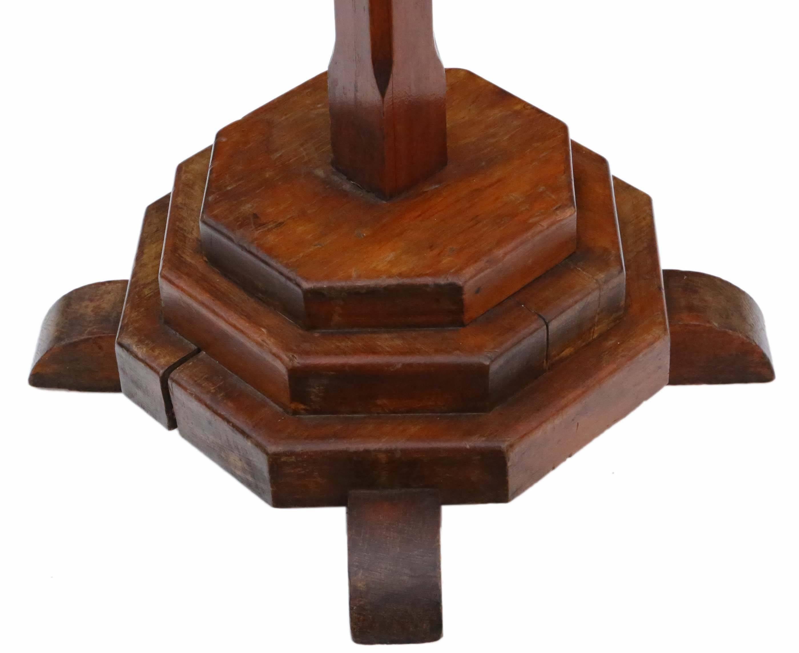 Antique Octagonal Art Deco Mahogany Hall, Coat or Hat Stand, circa 1920 In Good Condition For Sale In Wisbech, Walton Wisbech