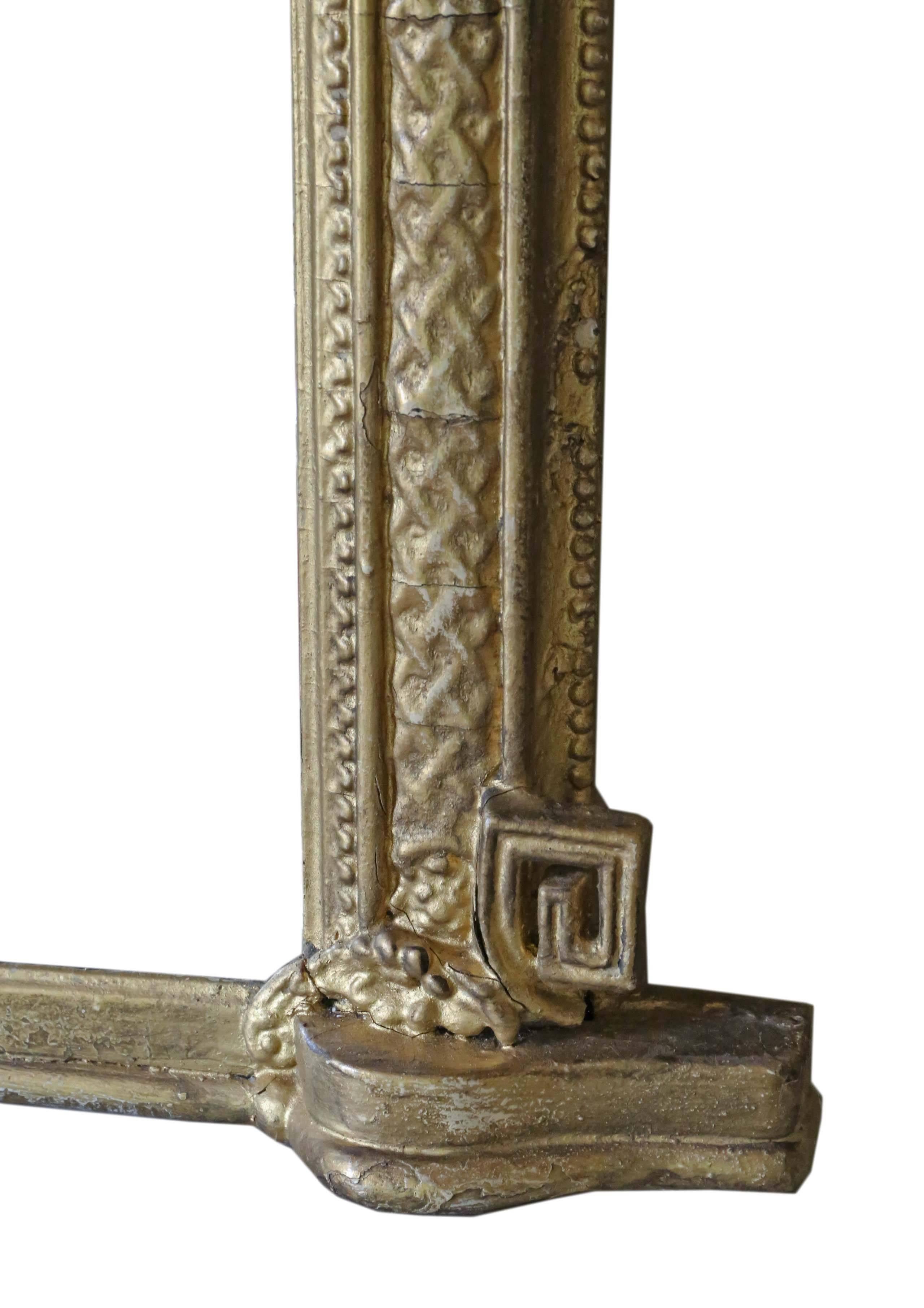 Antique Victorian Gilt Wall Mirror or Overmantle, circa 1880 For Sale 2