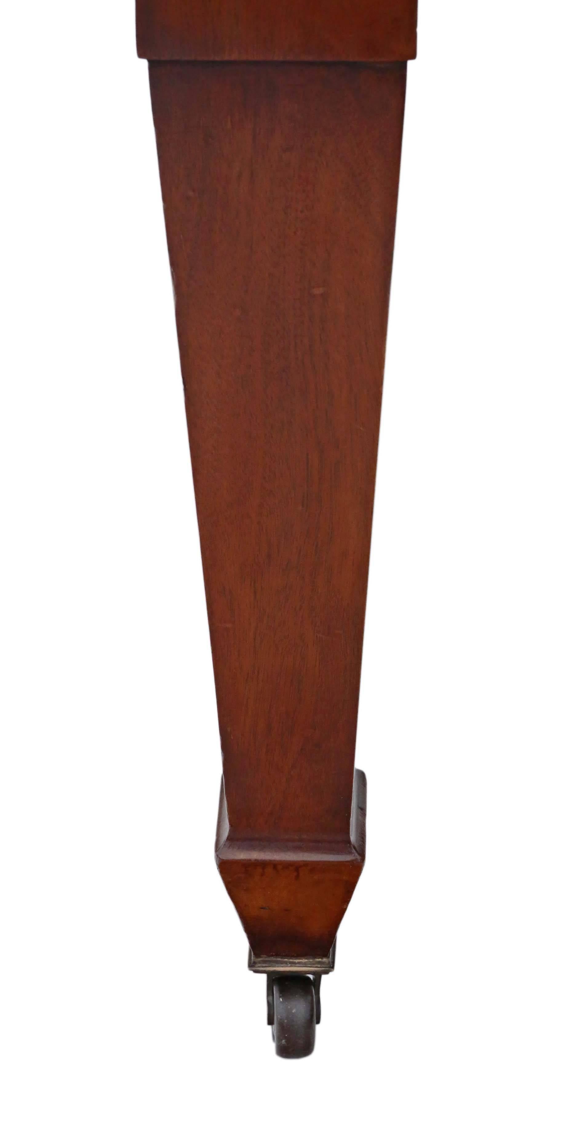 Antique Quality Victorian Mahogany Wind Out Extending D End Dining Table In Good Condition For Sale In Wisbech, Walton Wisbech