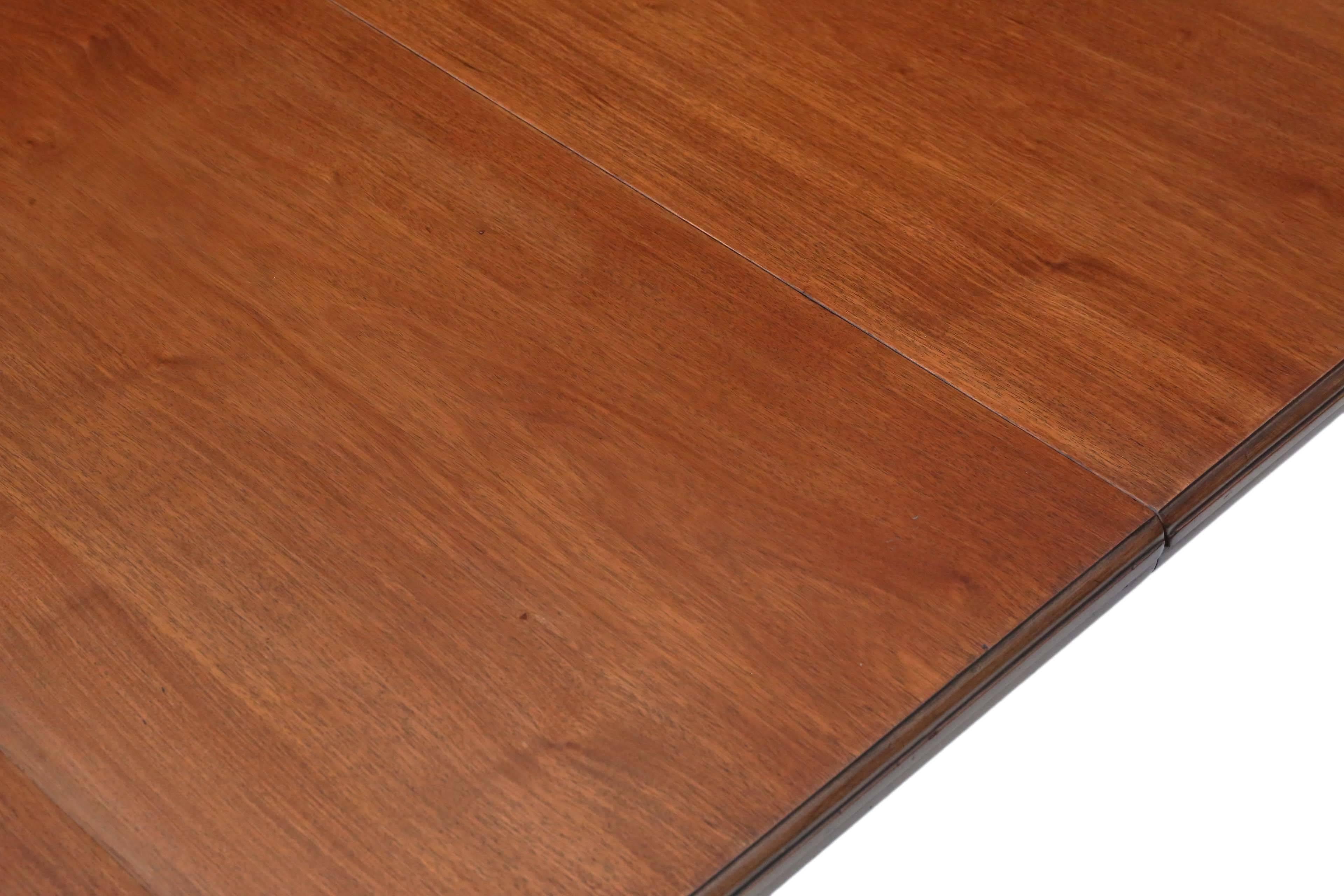 Antique Quality Victorian Mahogany Wind Out Extending D End Dining Table For Sale 1