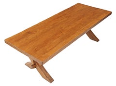 Antique Large Quality Oak Georgian Refectory Style Dining Table
