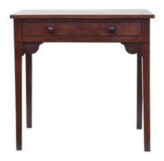 Antique Georgian Oak Desk Writing Side Table, circa 1800