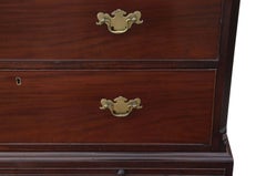 Antique Large Georgian Flame Mahogany Tallboy Chest on Chest of Drawers