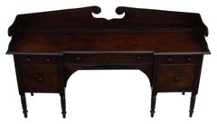 Antique Large Regency William IV Flame Mahogany Sideboard Chiffonier