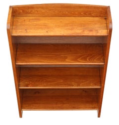 Antique Small Adjustable Beech Bookcase Display Shelves, circa 1920