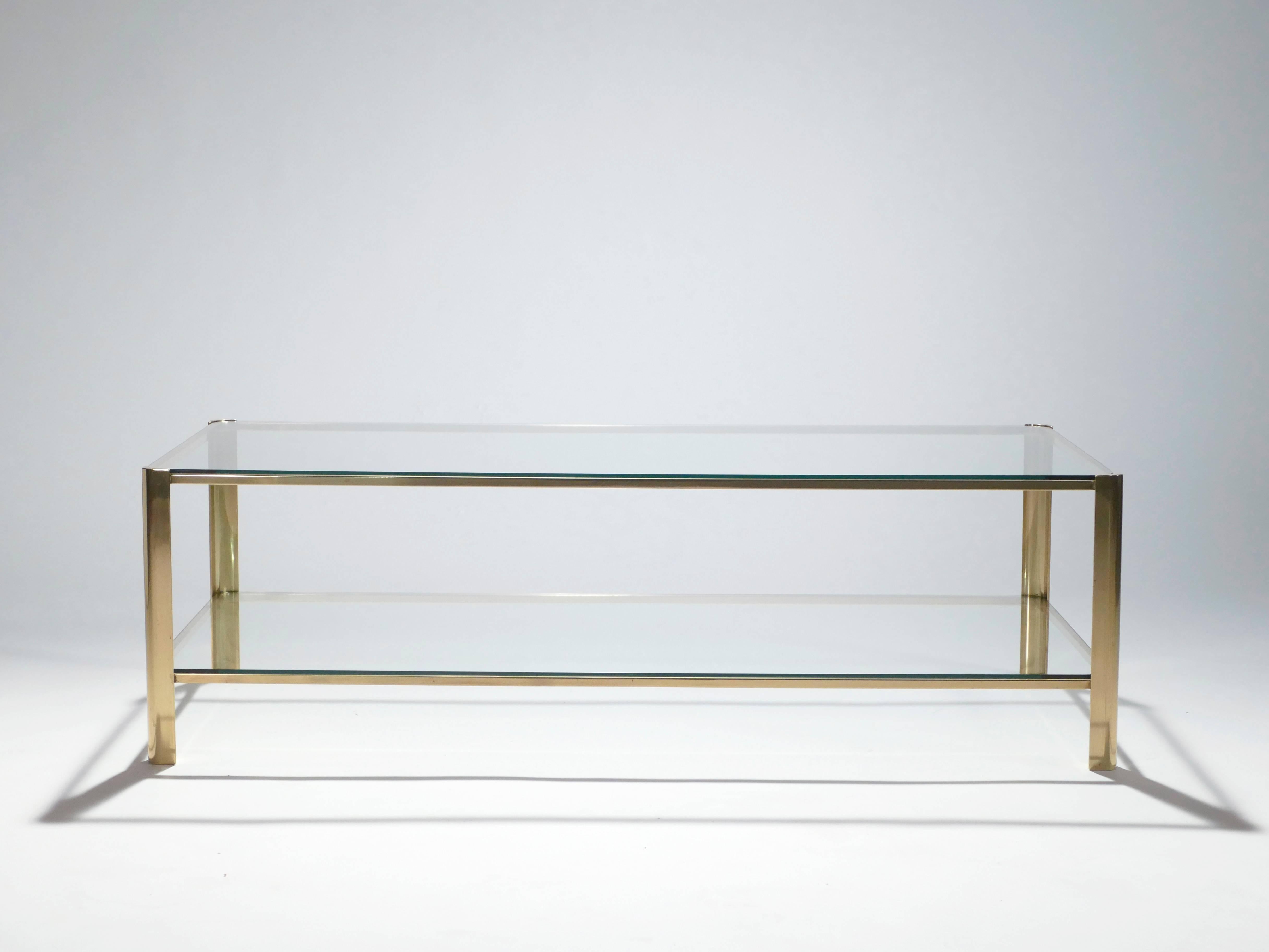 Neoclassical Bronze Coffee Table Jacques Quinet for Broncz, 1960s