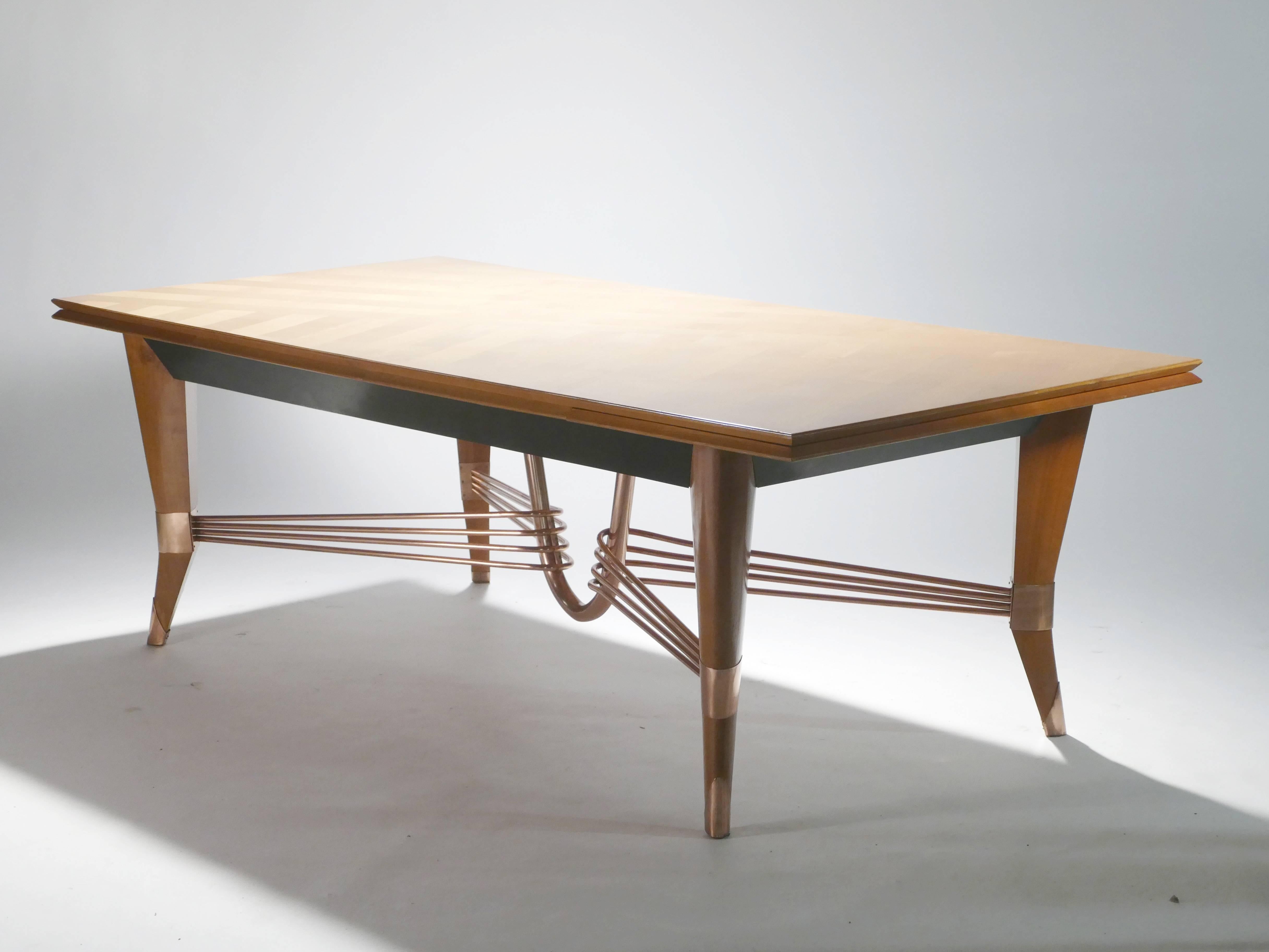 Mid-Century Modern Large French Modernist Dining Table in the Style of Jean Royère, 1950s