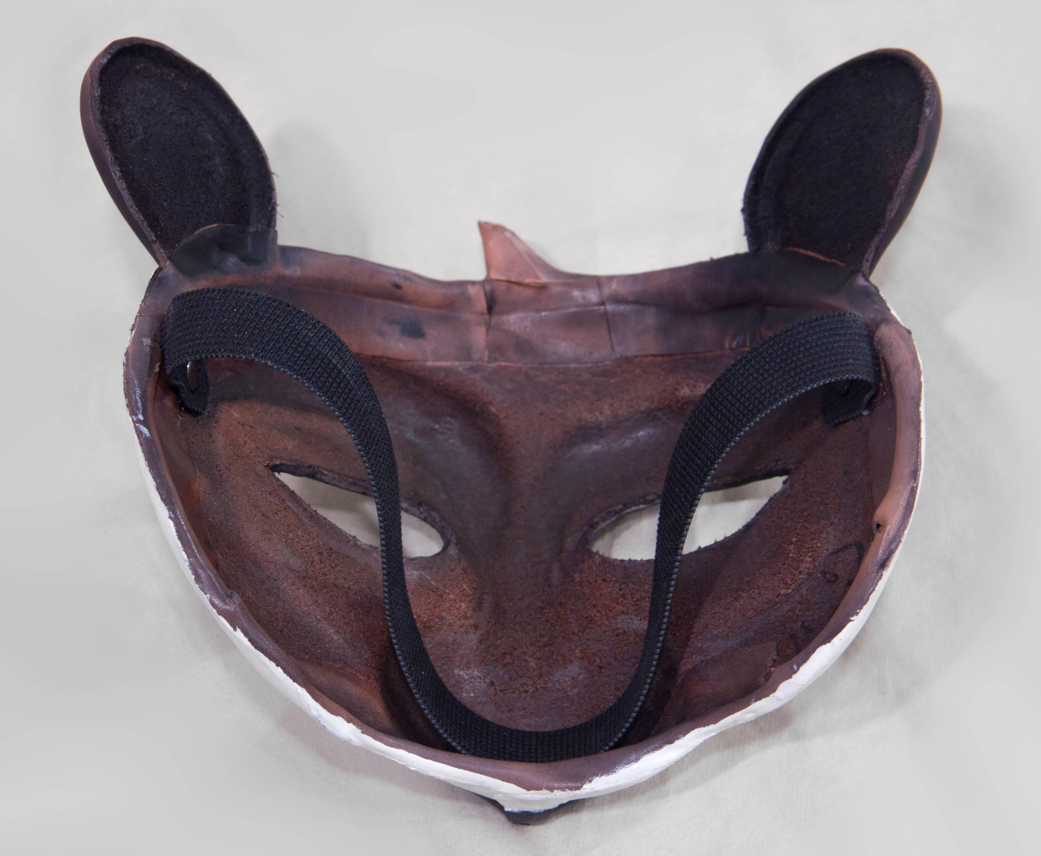 Leather Panda Mask (Handgefertigt)