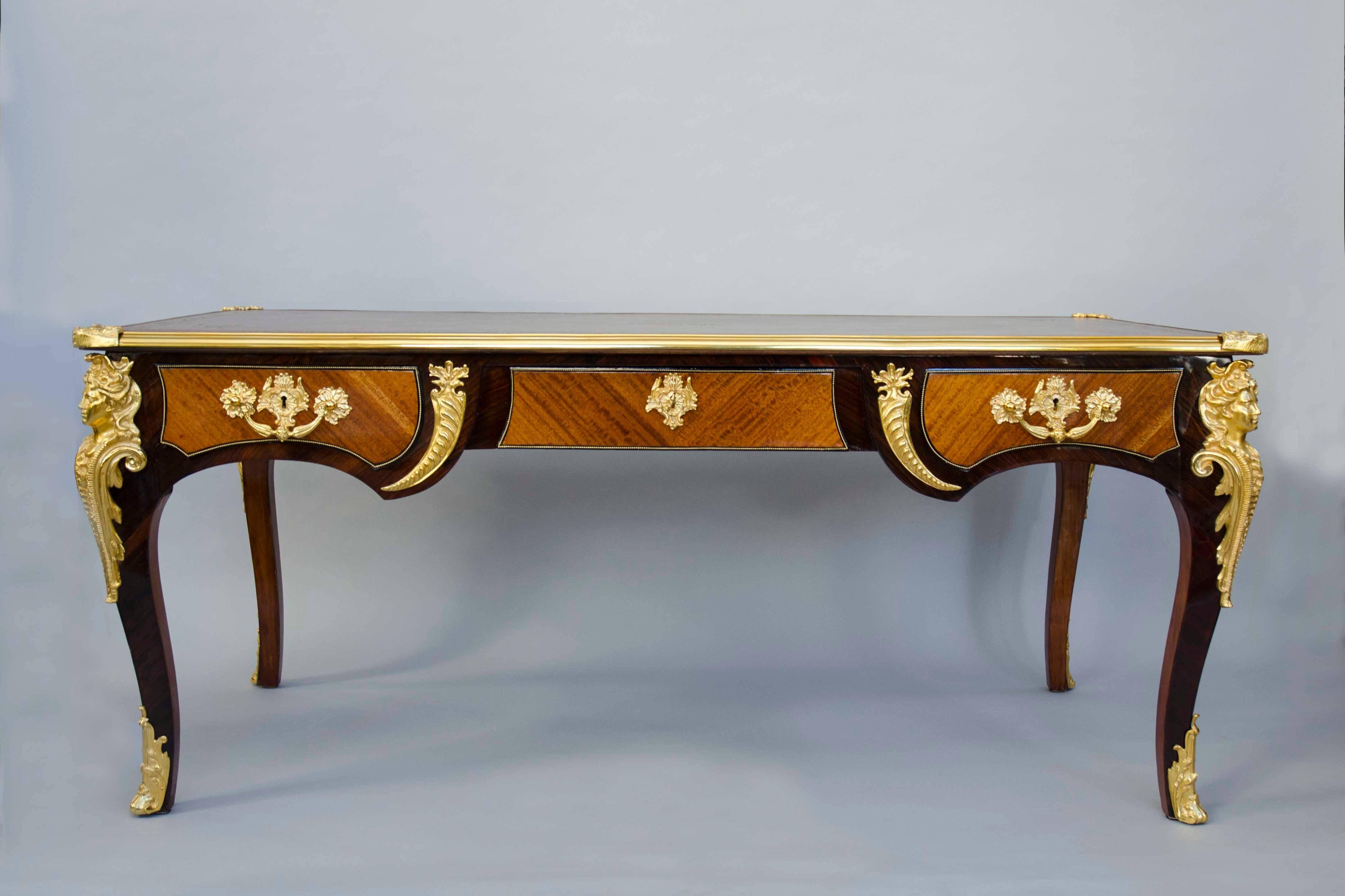 Large and beautiful Regence style desk called 