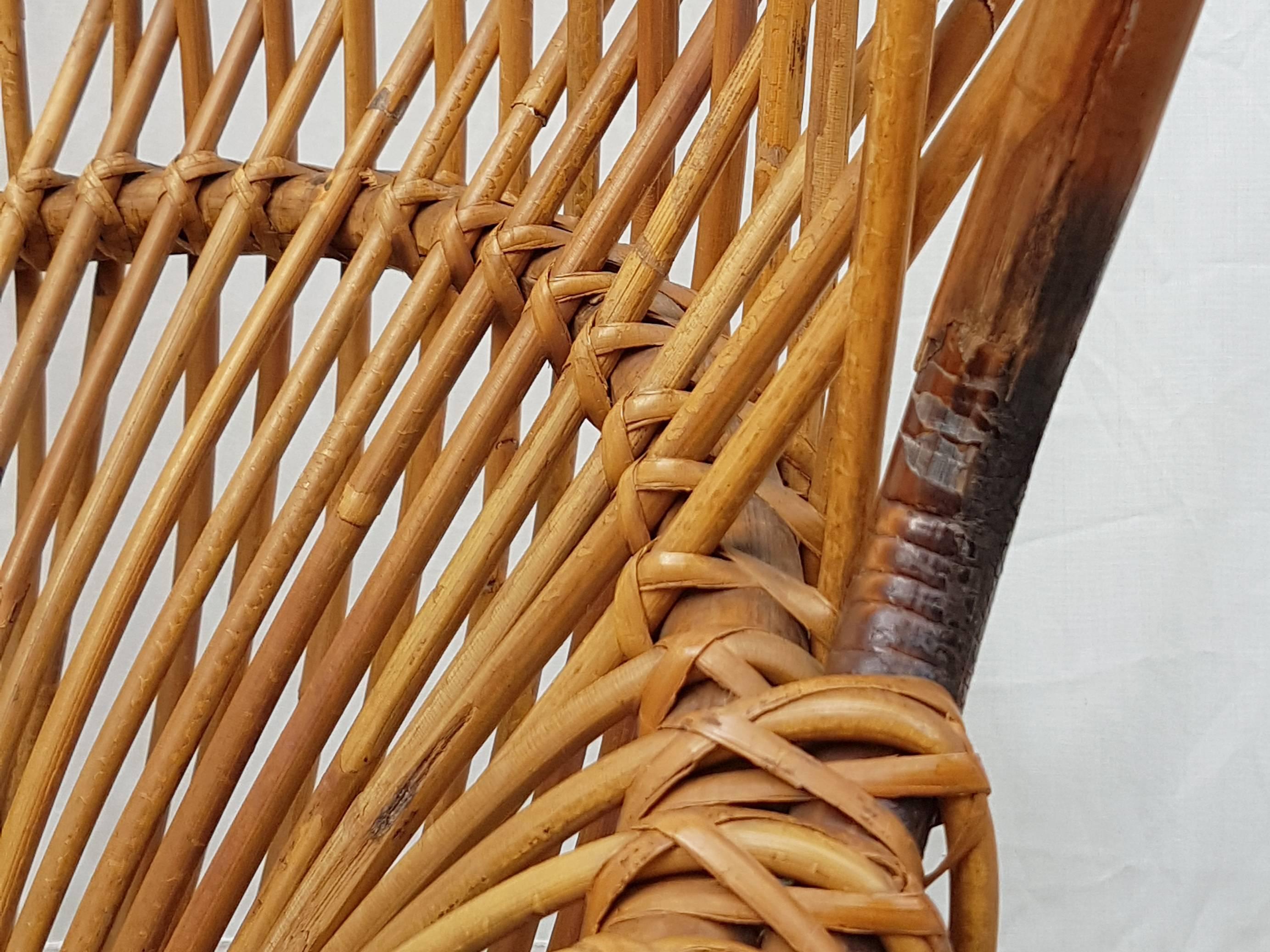 Italian Rattan Margherita Armchair by Franco Albini for Vittorio Bonacina, 1951 2