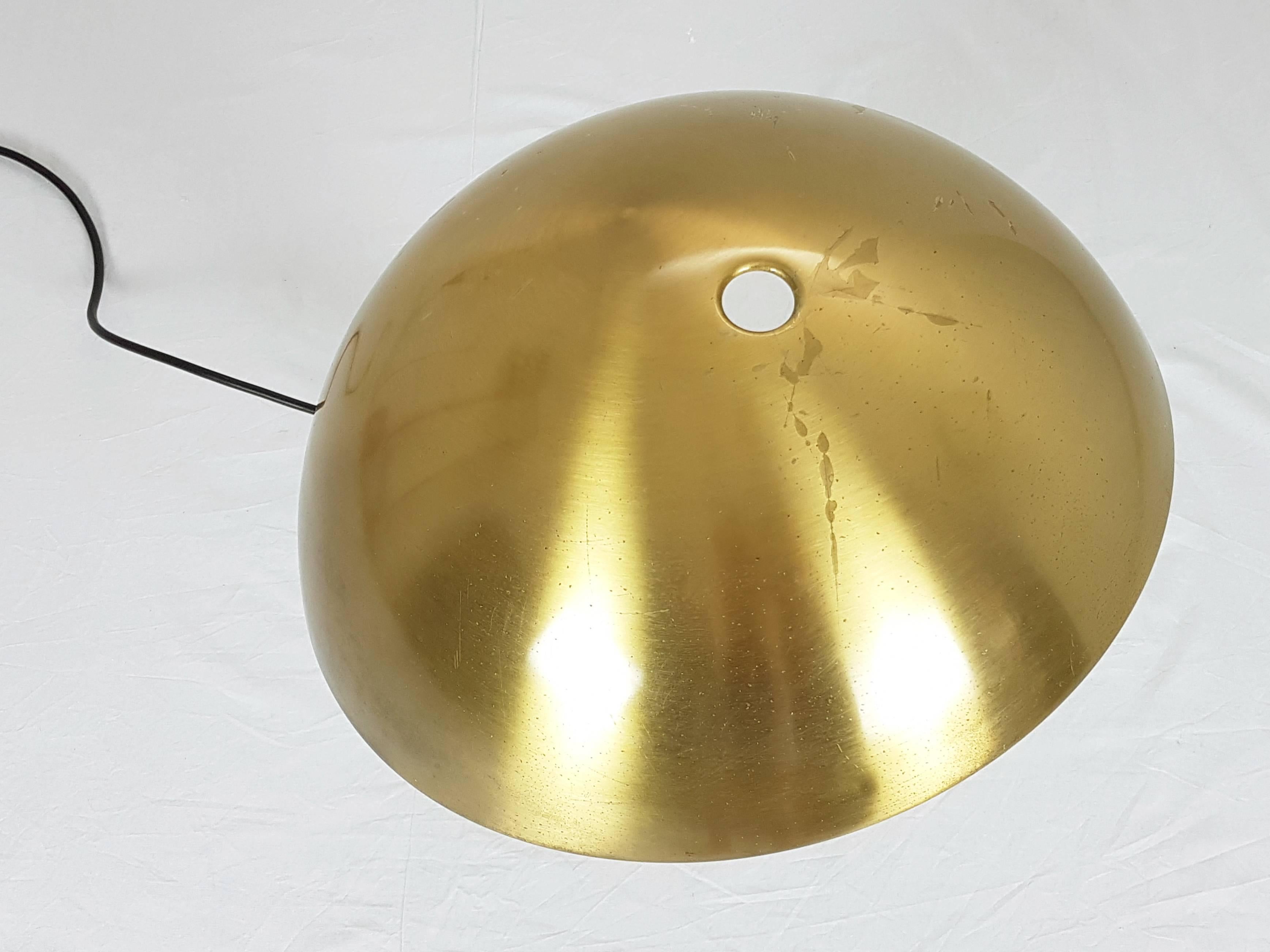 Late 20th Century Brushed Brass Vaga Table Lamp by Franco Mirenzi for Valenti, 1978