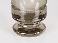 Vintage Murano Smoked Glass Vase by Giuliana Gramigna for Salviati-Quattrifoglio