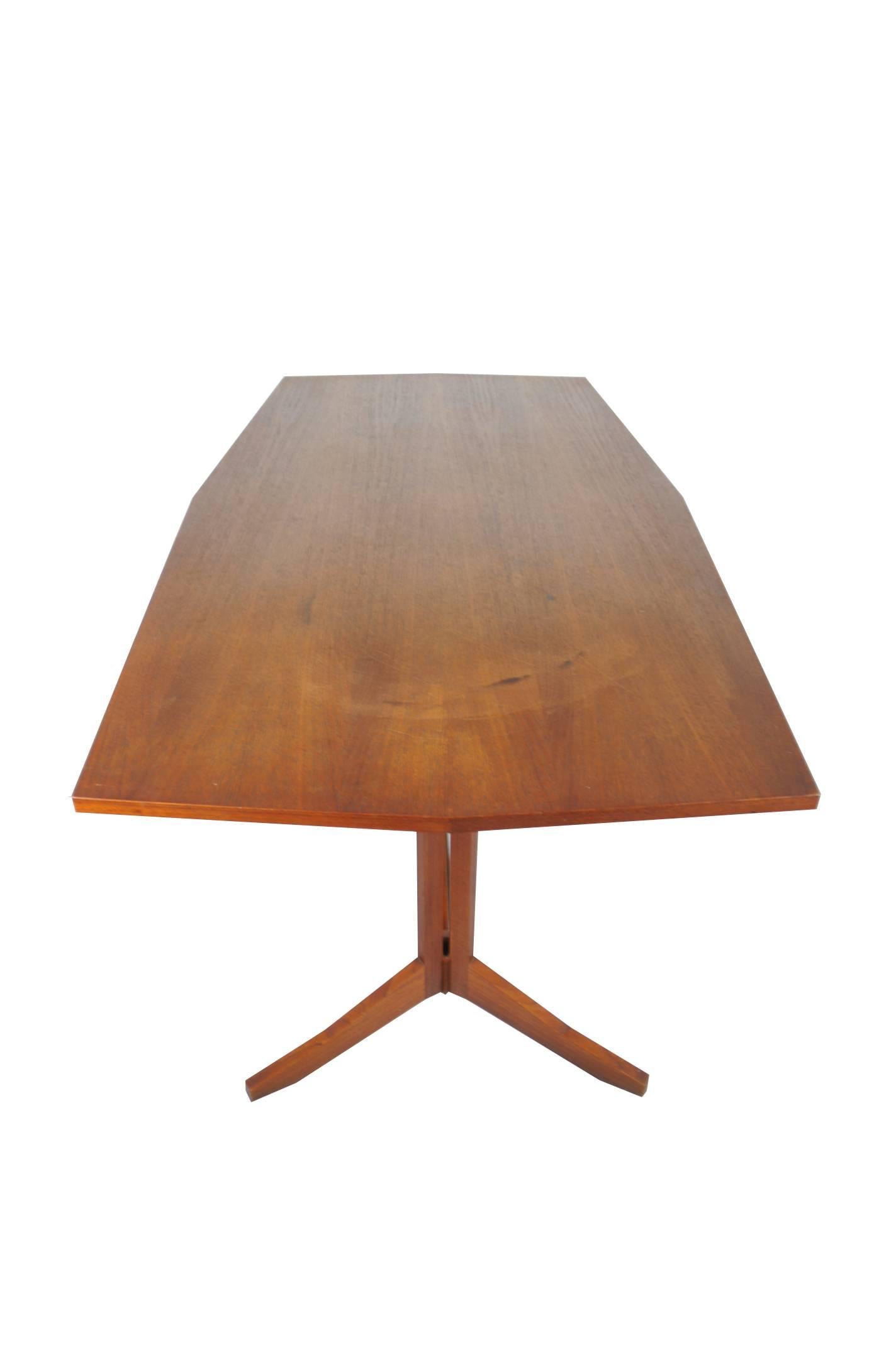 Mid-Century Modern Teak TL14 Italian Dining Table by Poggi, 1958