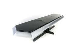 Bench No. 10, Steel Cantilever Bench with Leather by Topher Gent