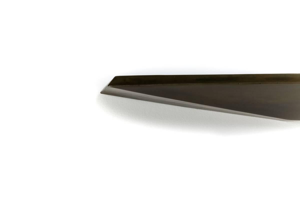 Patinated Hedra HS Blackened Steel Shelf or Floating Console by Topher Gent
