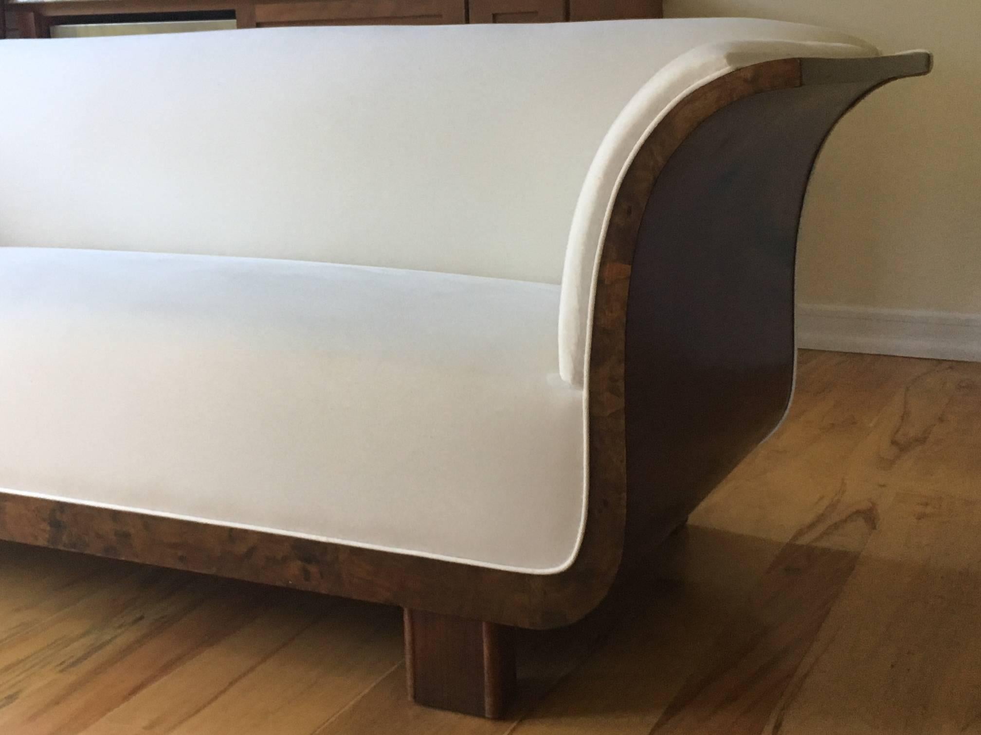Walnut Danish Art Deco Sofa