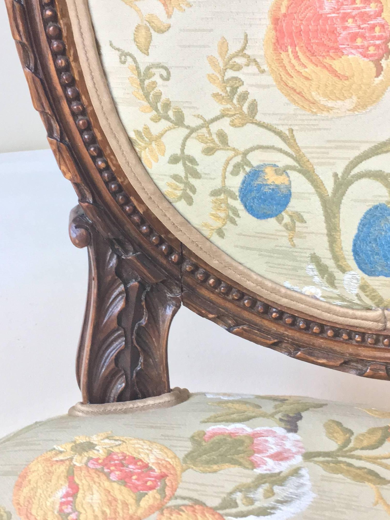 European Hand-Carved 19th Century Louis XVI Style Side Chairs