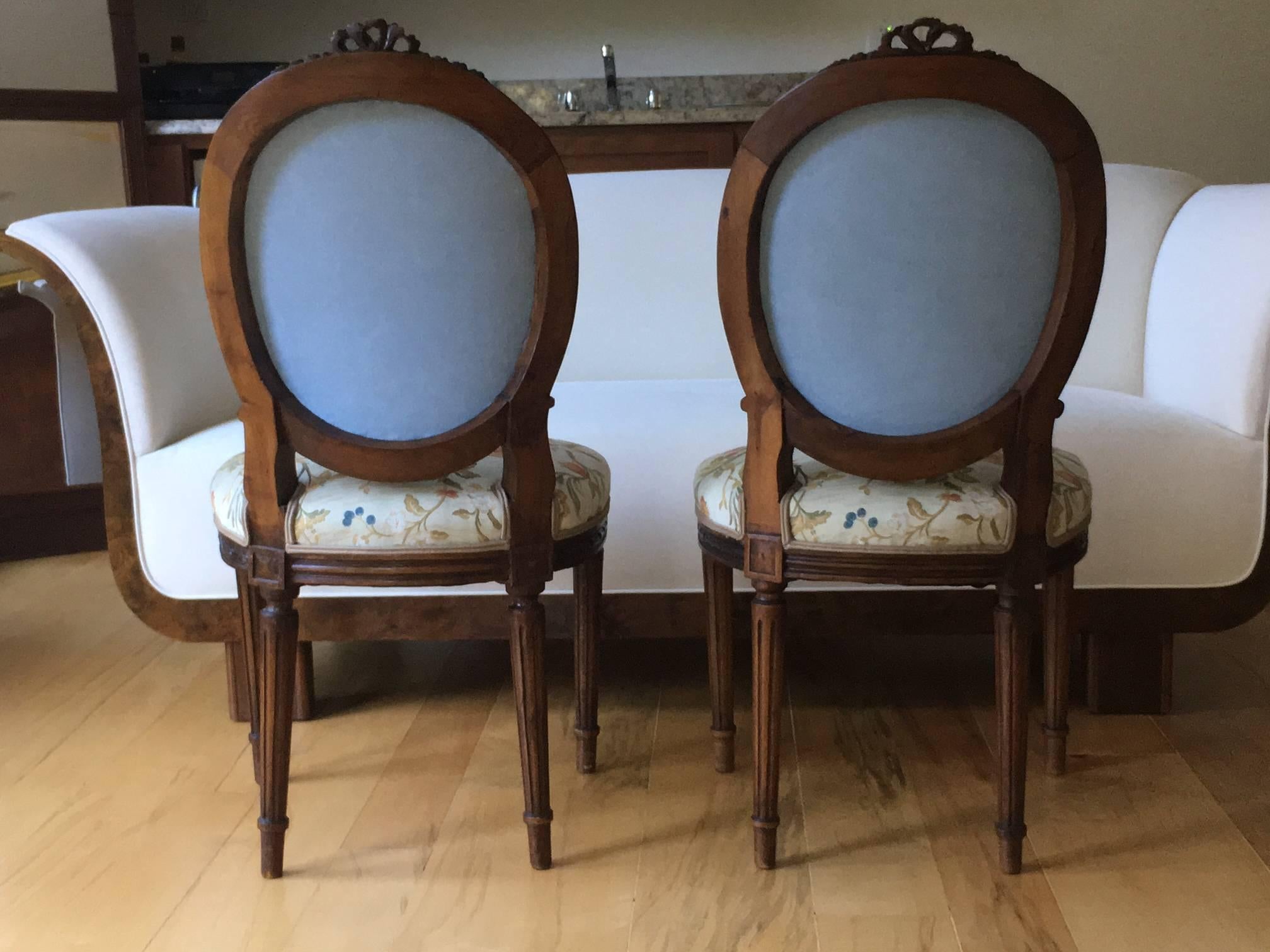 Hand-Carved 19th Century Louis XVI Style Side Chairs 1