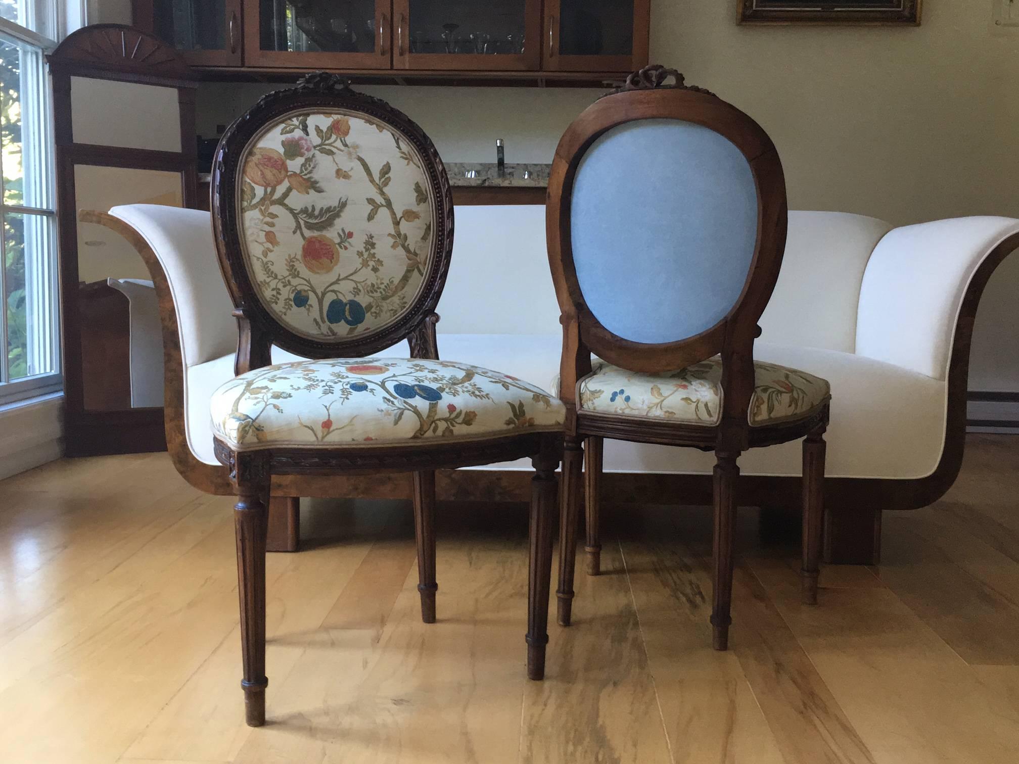 Hand-Carved 19th Century Louis XVI Style Side Chairs 3