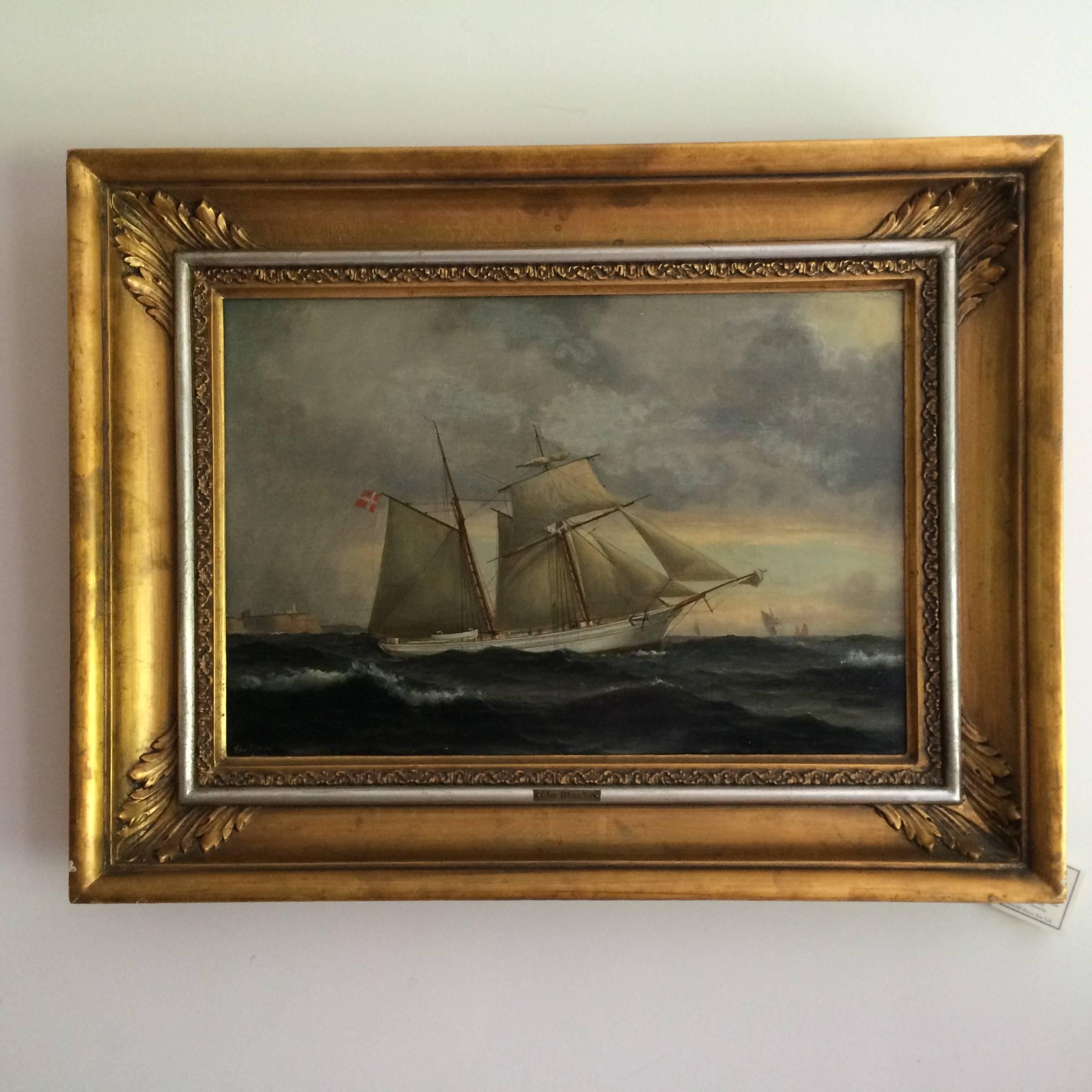 Rare and beautifully executed ‘ship portrait’ of the schooner 