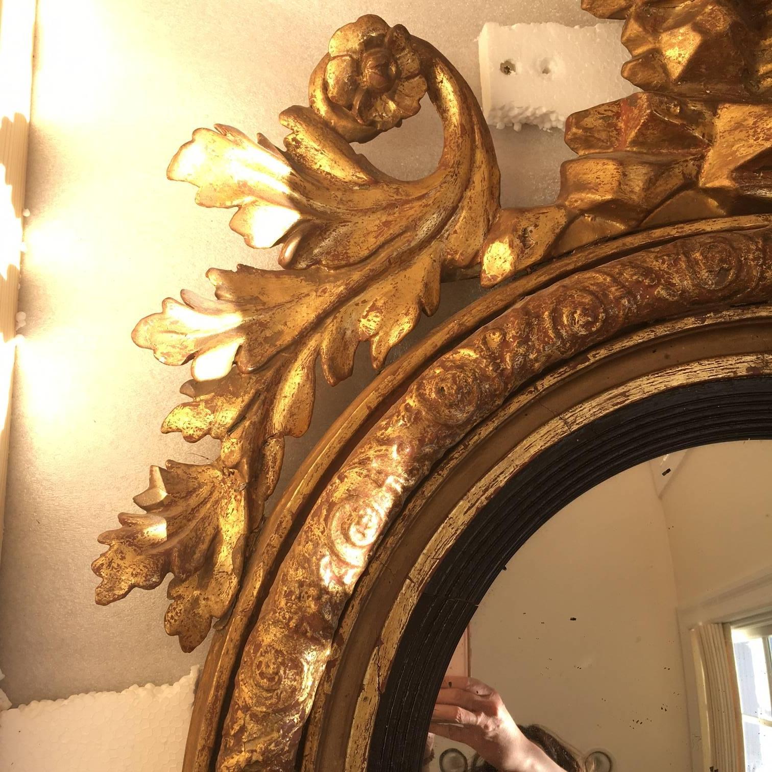 19th Century Regency Giltwood Girandole Mirror For Sale 3