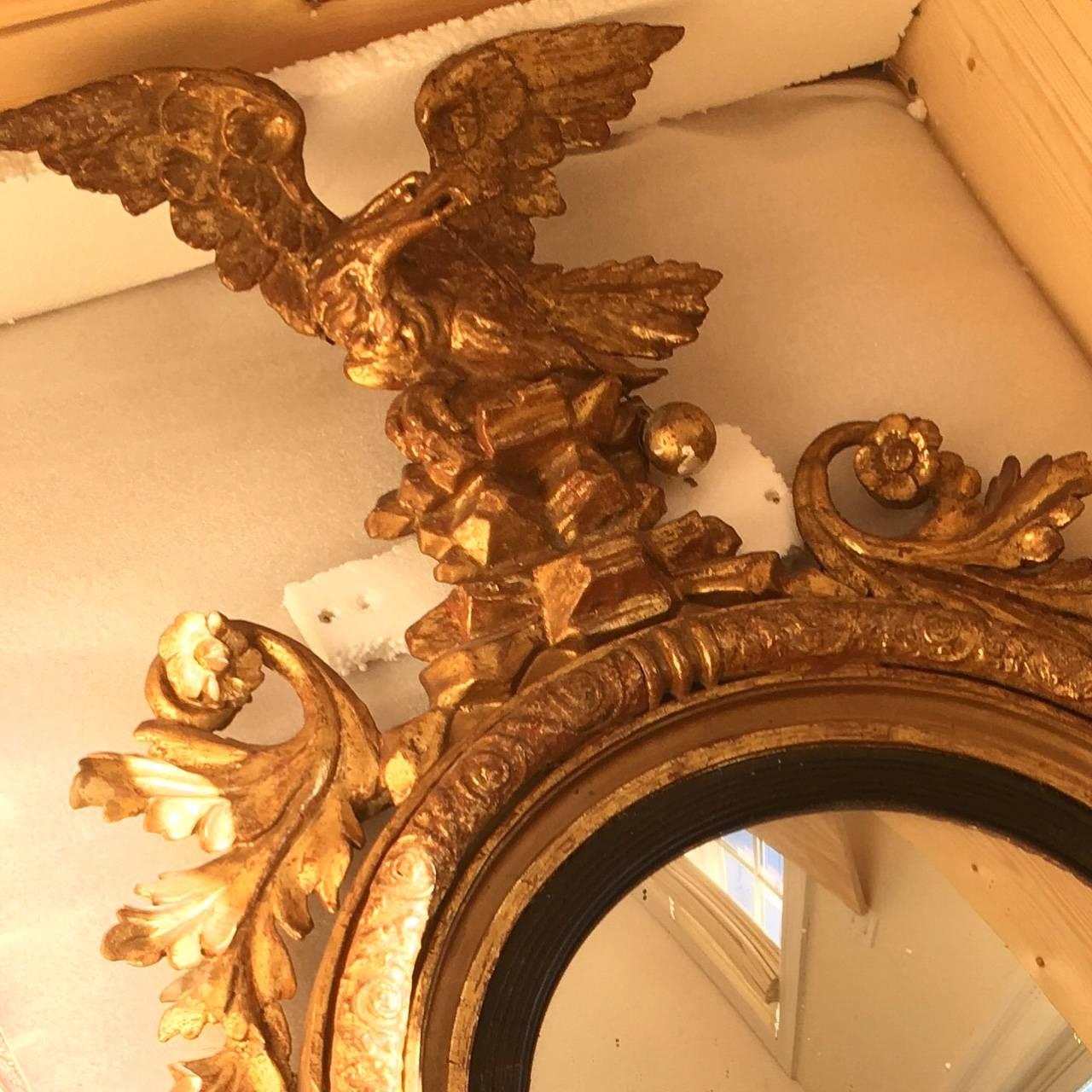 19th Century Regency Giltwood Girandole Mirror For Sale 4