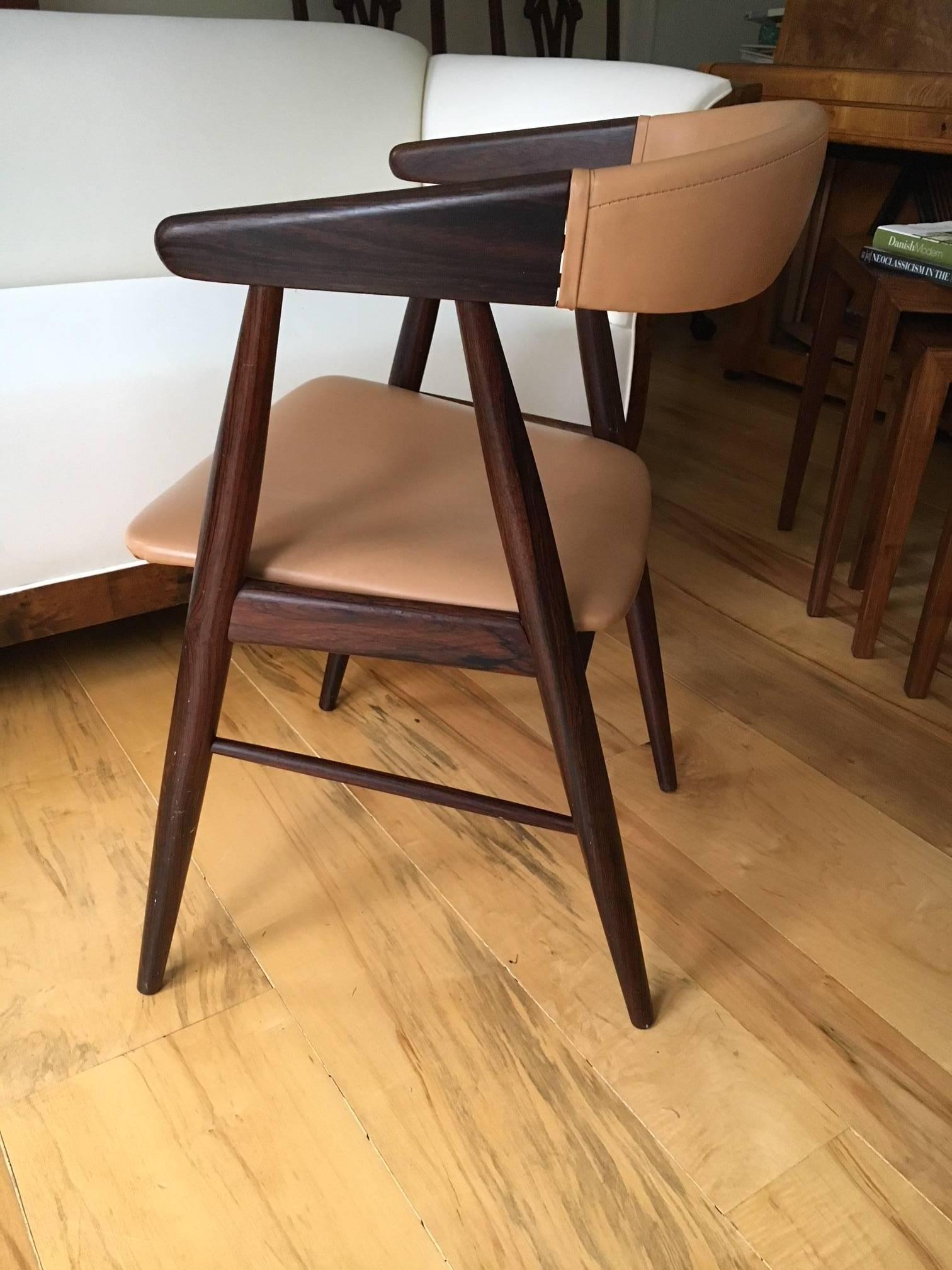 20th Century Danish Modern Rosewood Desk Chair