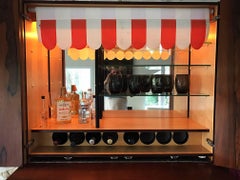 Bar cabinet by Asko Export Nordic Finnish Wooden teak 2 parts Complete, 1960