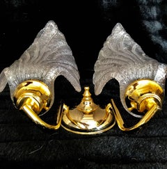 Barovier &Toso midcentury Murano glass set table lamps italian, 1960