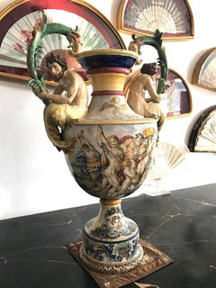 Gaetano Battaglia Amphore sign Exceptional , 1850