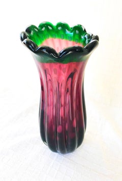 Vase Ercole Barovier Murano glass Italian 37 cm, 1950