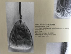 R. Lalique pendant Art Glass Green, 1920