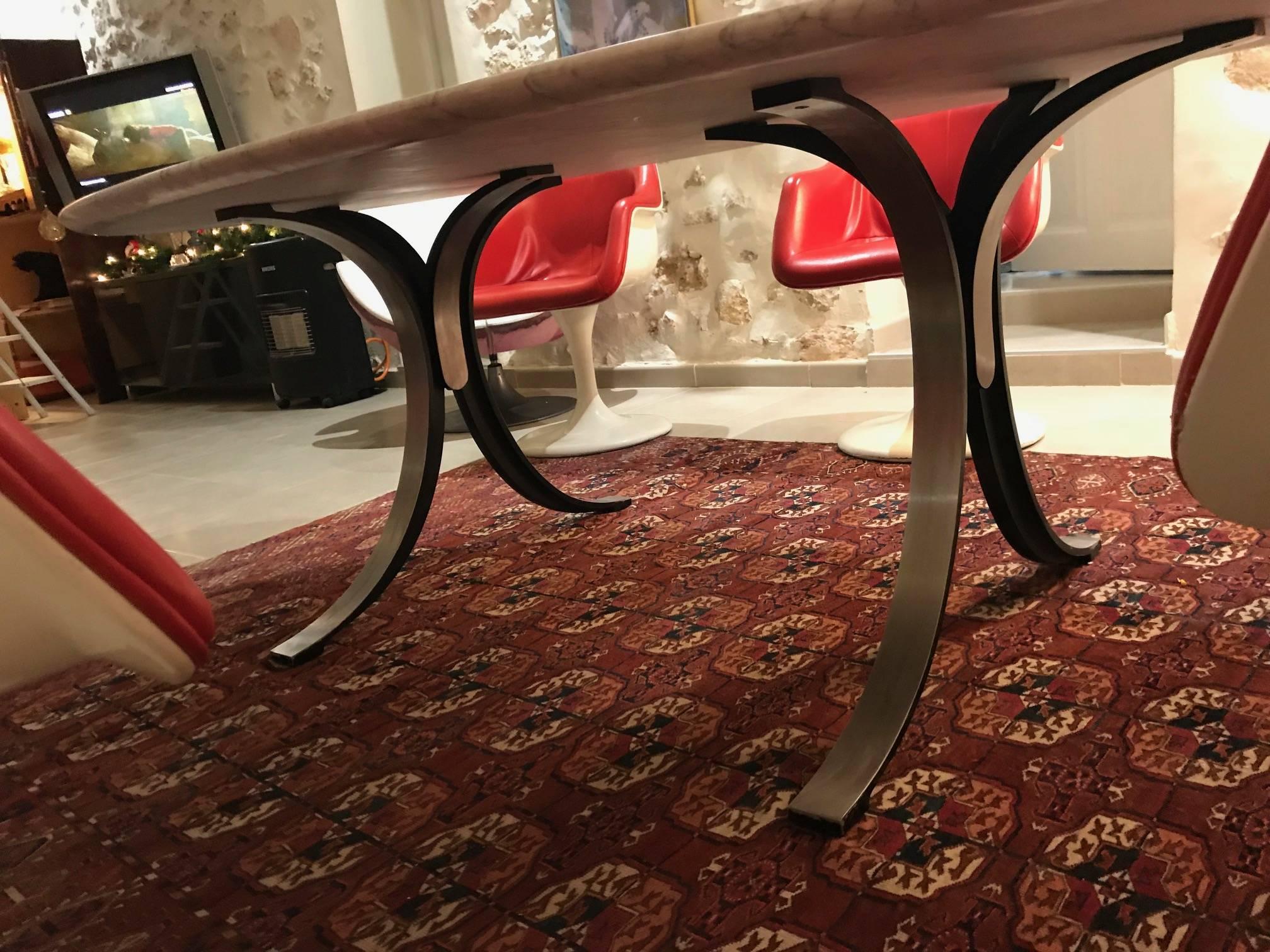 Mid-20th Century Osvaldo Borsani mid-century modern Dining Table with Marble Original , 1960s For Sale