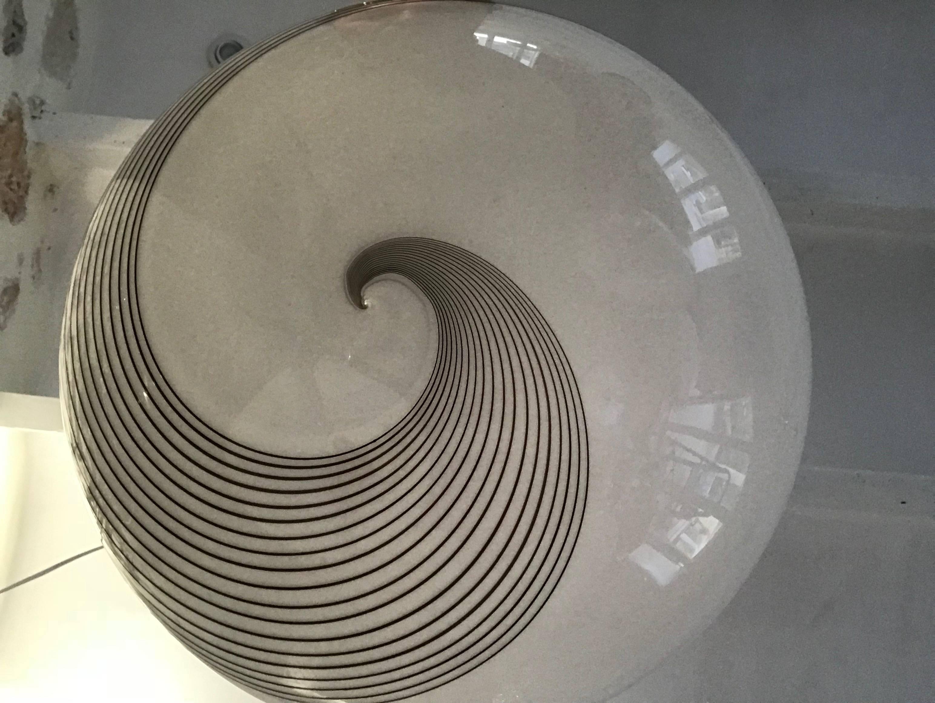 Vistosi Murano Glass Globe Pendant 45 cm Circular, 1970 1
