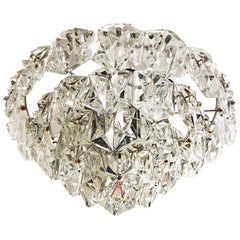 Kinkeldey Midcentury Chandelier Glass Diamond Design, 1960