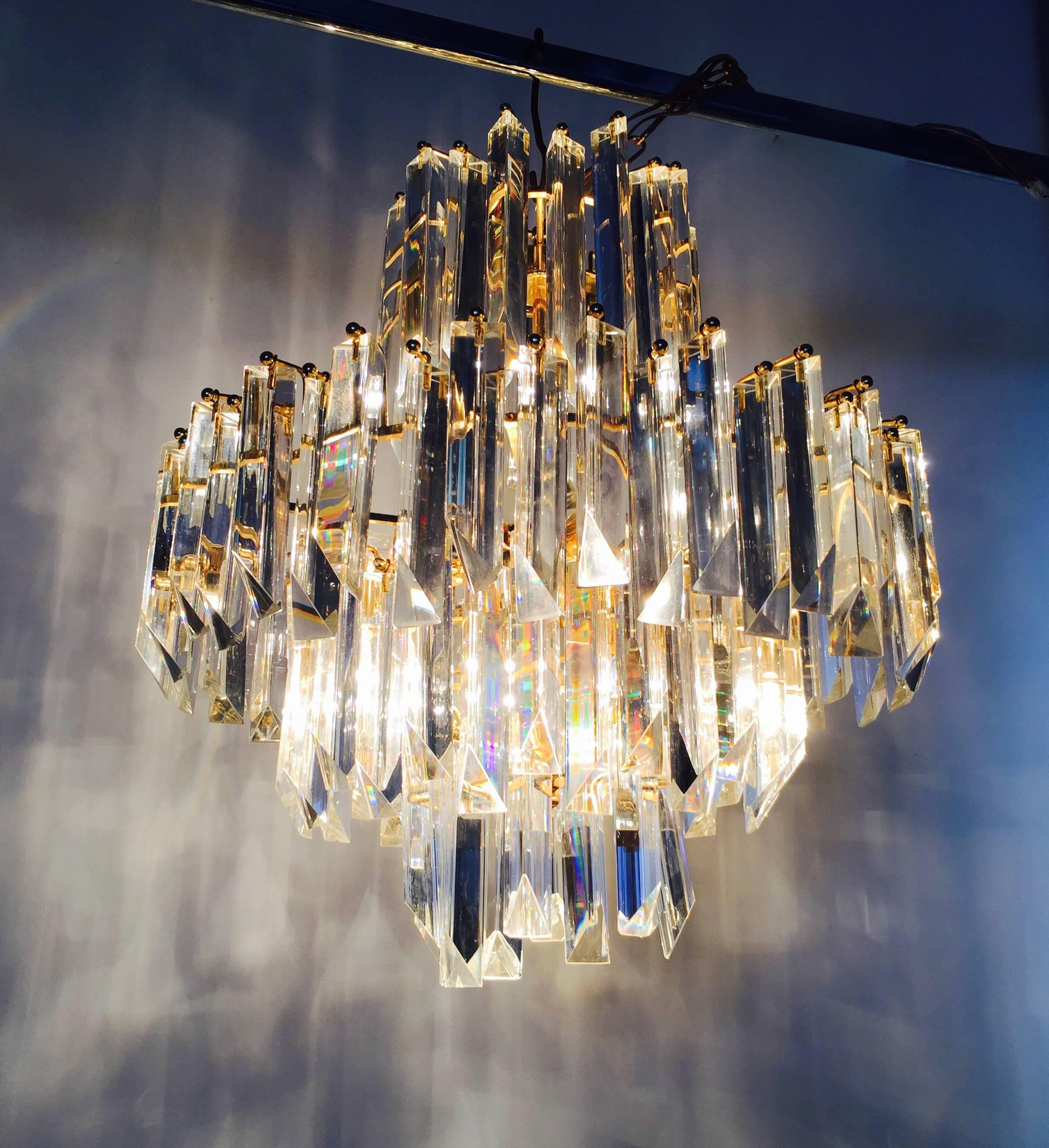 Art Glass Paolo Venini Crystal Chandelier, 1960