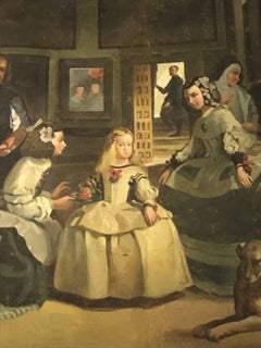 Late 19 Century Original canvas Painting 230 cm, sign