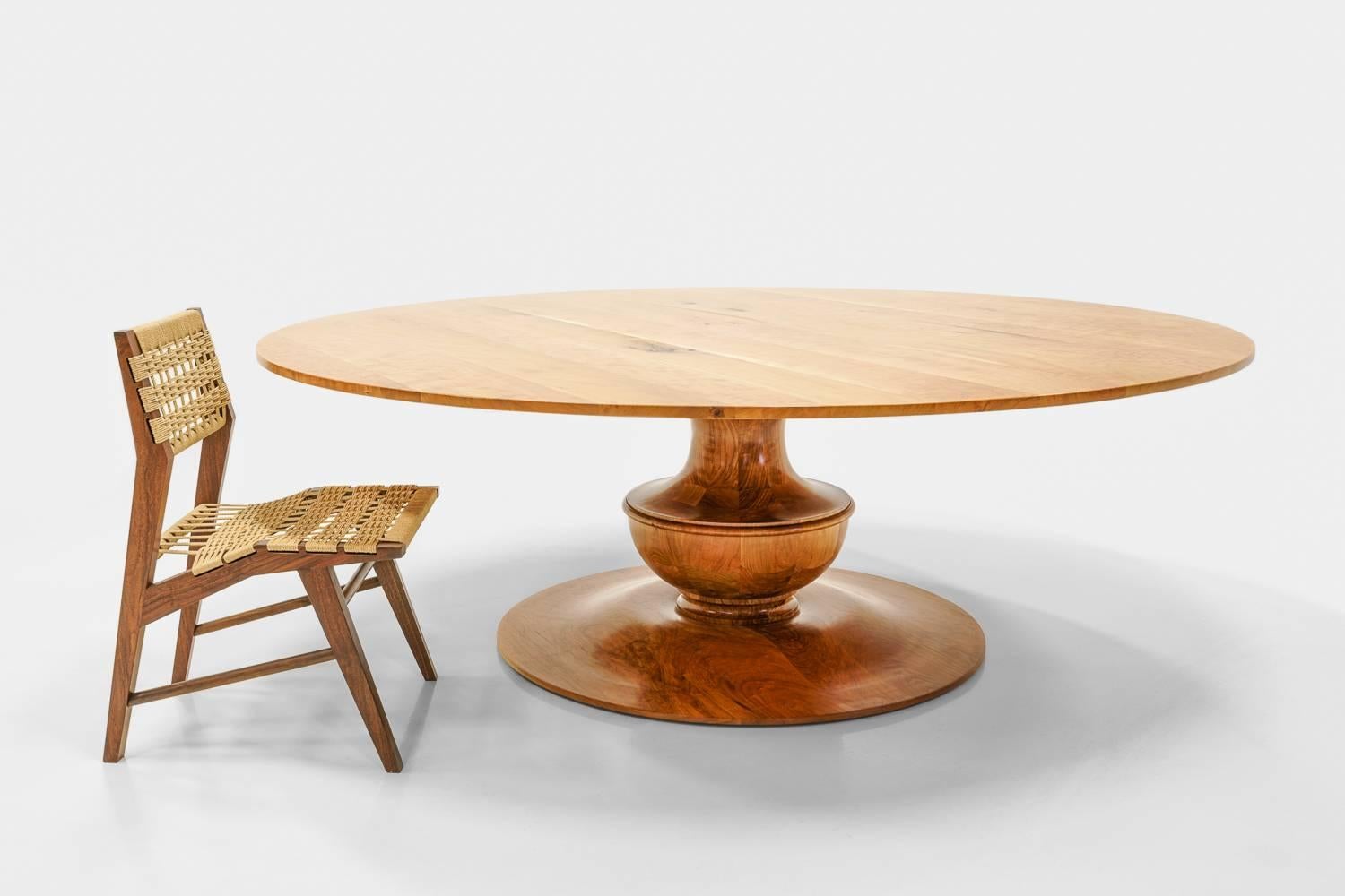 Hyde Wood Dining Chair with Midcentury Modern Influence & Hand Woven Danish Cord In New Condition For Sale In Saint Louis, MO
