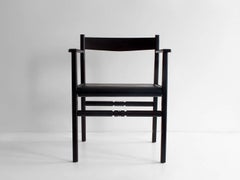 Silo Armchair by Fern, Wood Chair with Wood, Leather or Hickory Bark Seat